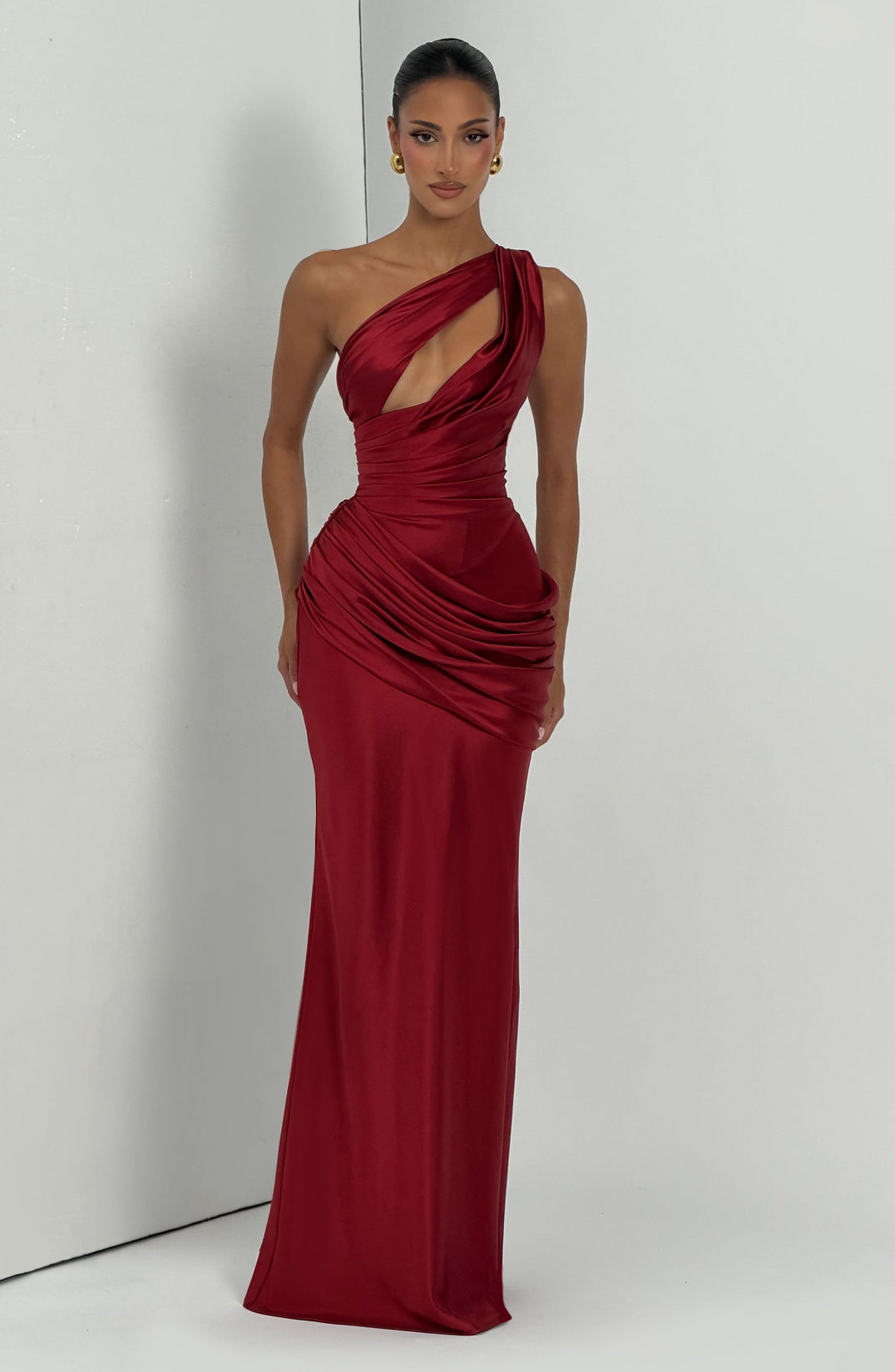 Robe longue Emina - Rouge intense