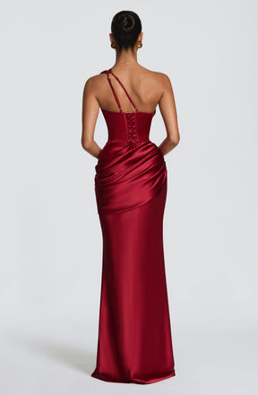 Robe longue Emina - Rouge intense