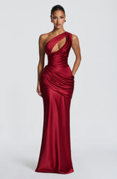 Robe longue Emina - Rouge intense