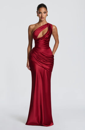 Robe longue Emina - Rouge intense