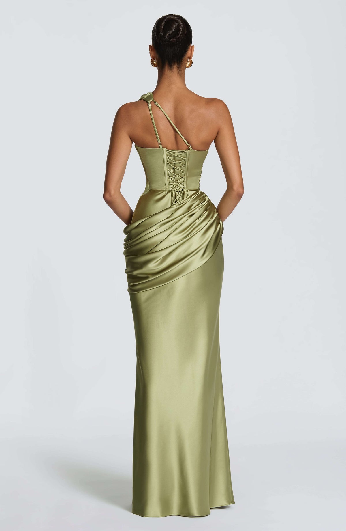Emina Maxi Dress - Light Olive Ryvelle