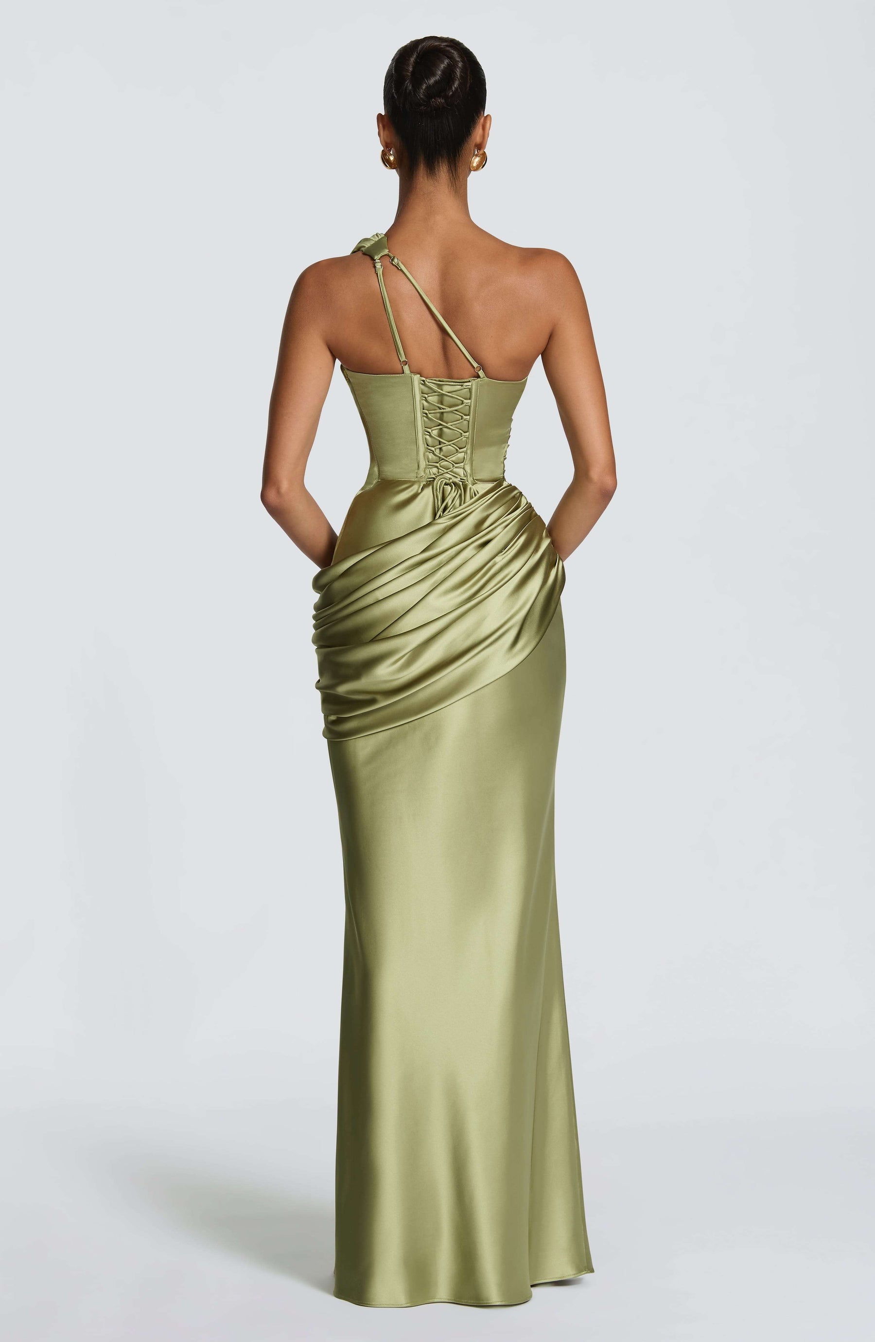 Emina Maxi Dress - Light Olive Ryvelle