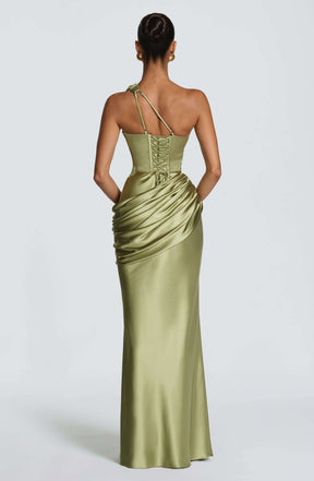Emina Maxi Dress - Light Olive Ryvelle