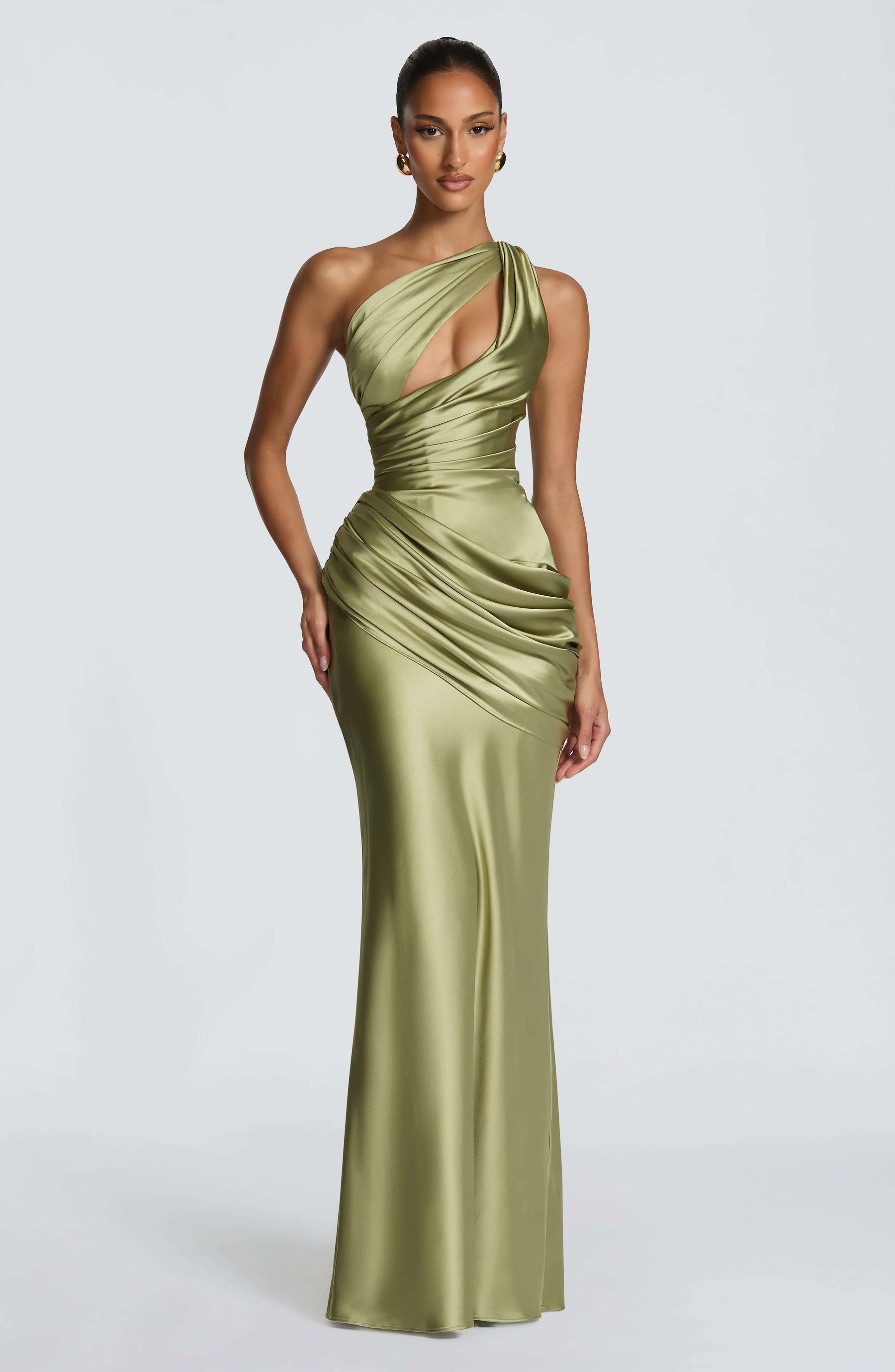 Emina Maxi Dress - Light Olive Ryvelle