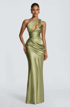 Emina Maxi Dress - Light Olive Ryvelle