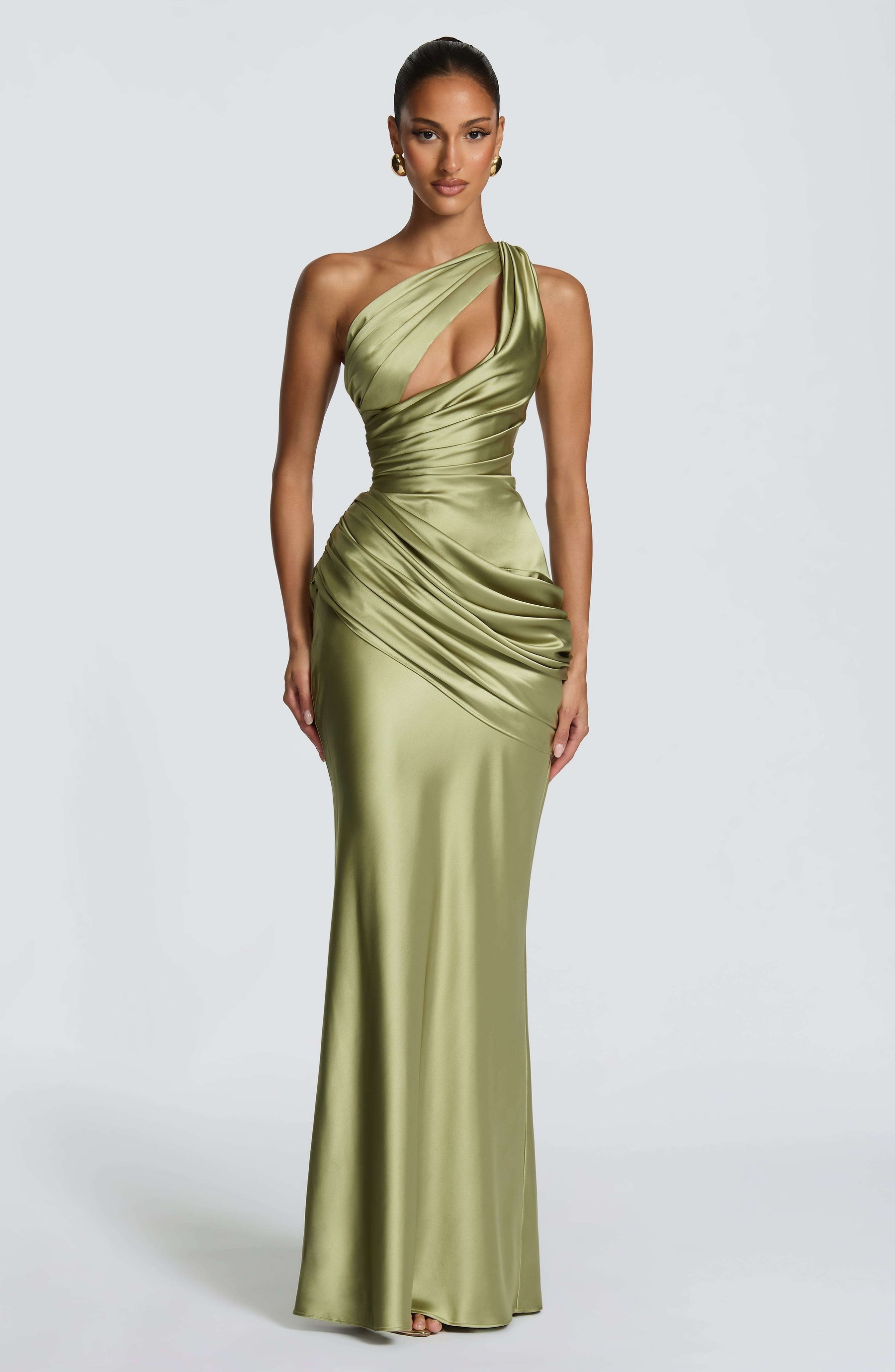 Emina Maxi Dress - Light Olive Ryvelle