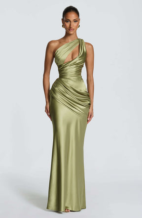 Emina Maxi Dress - Light Olive Ryvelle