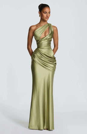 Emina Maxi Dress - Light Olive Ryvelle