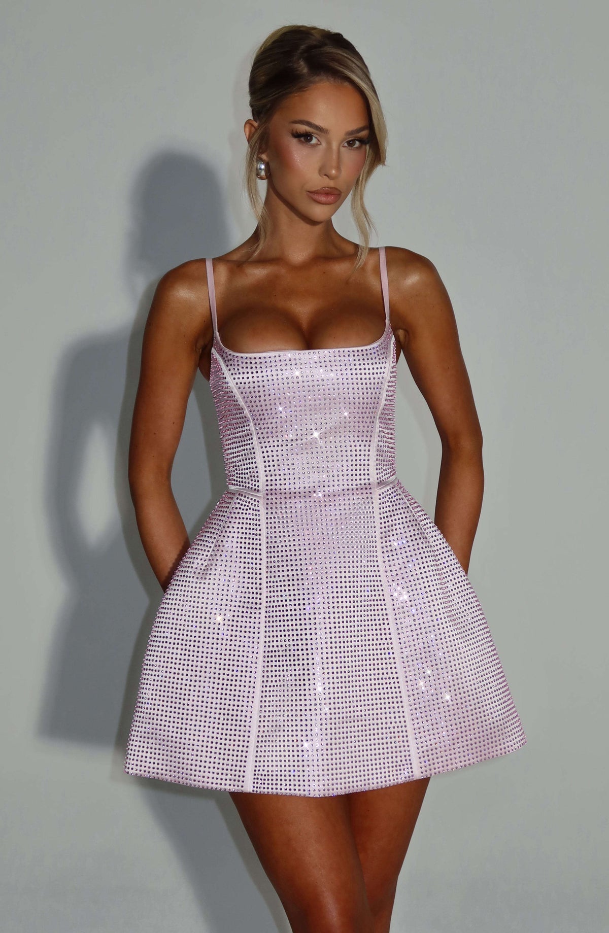 Emma Mini Dress - Blush Ryvelle