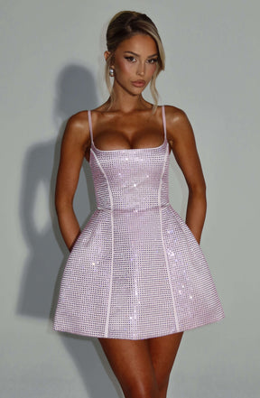 Emma Mini Dress - Blush Ryvelle
