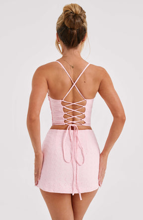 Erika Mini Skirt - Blush Ryvelle