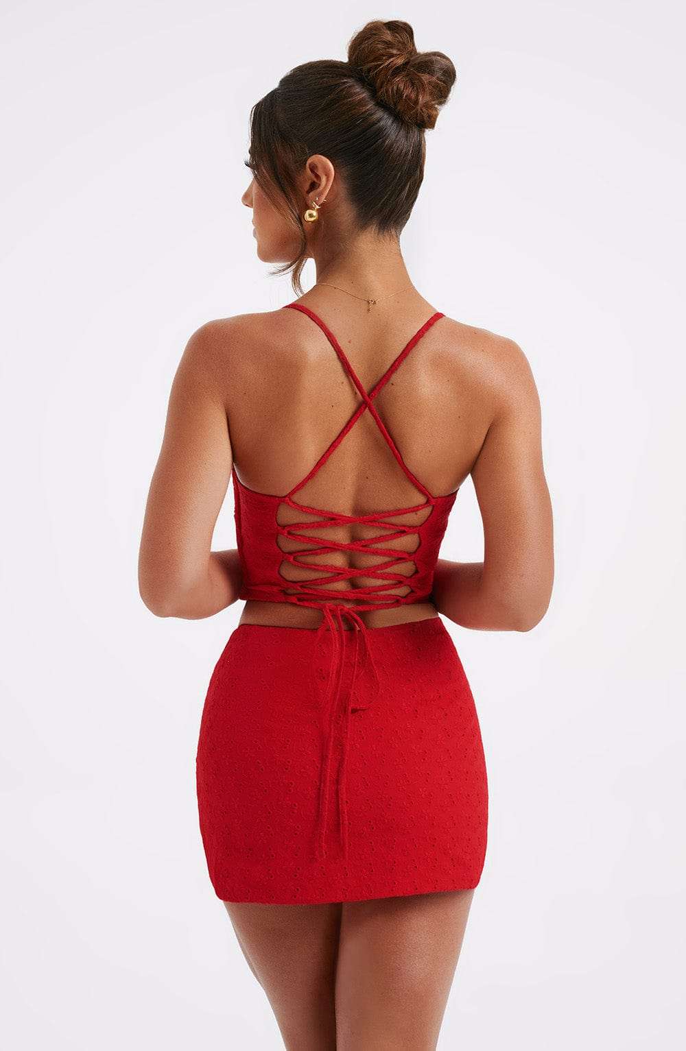 Erika Mini Skirt - Red Ryvelle