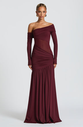 Ettalie Maxi Dress - Cherry Lacquer Ryvelle