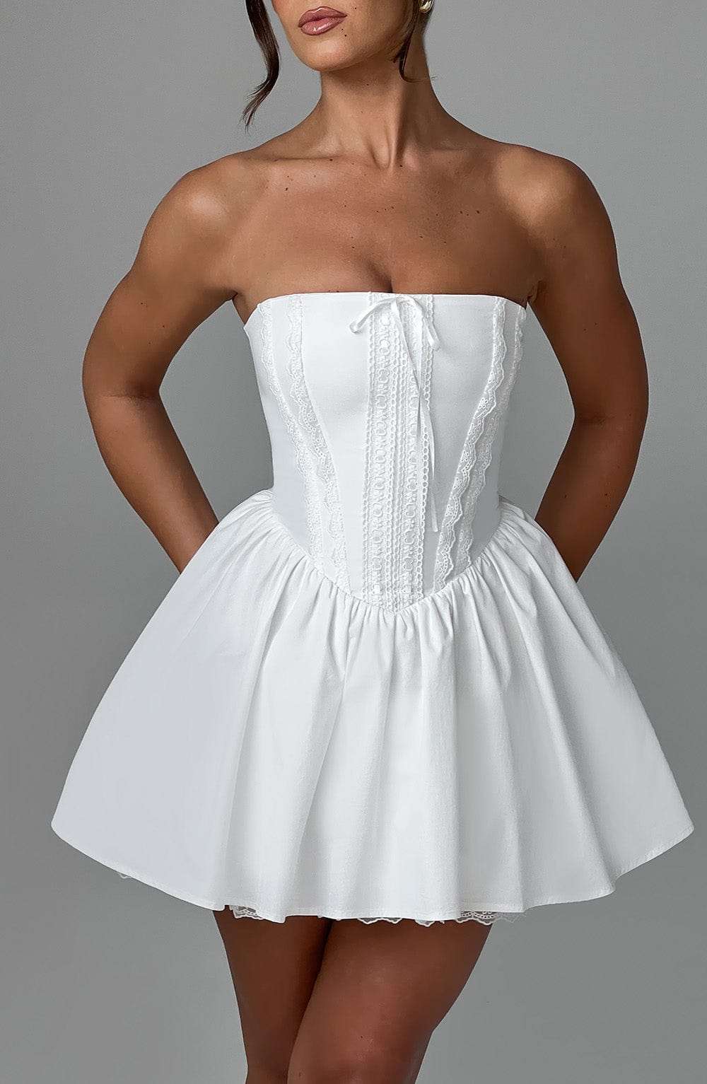 Evie Mini Dress - Ivory Ryvelle