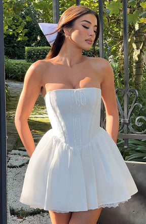 Evie Mini Dress - Ivory Ryvelle