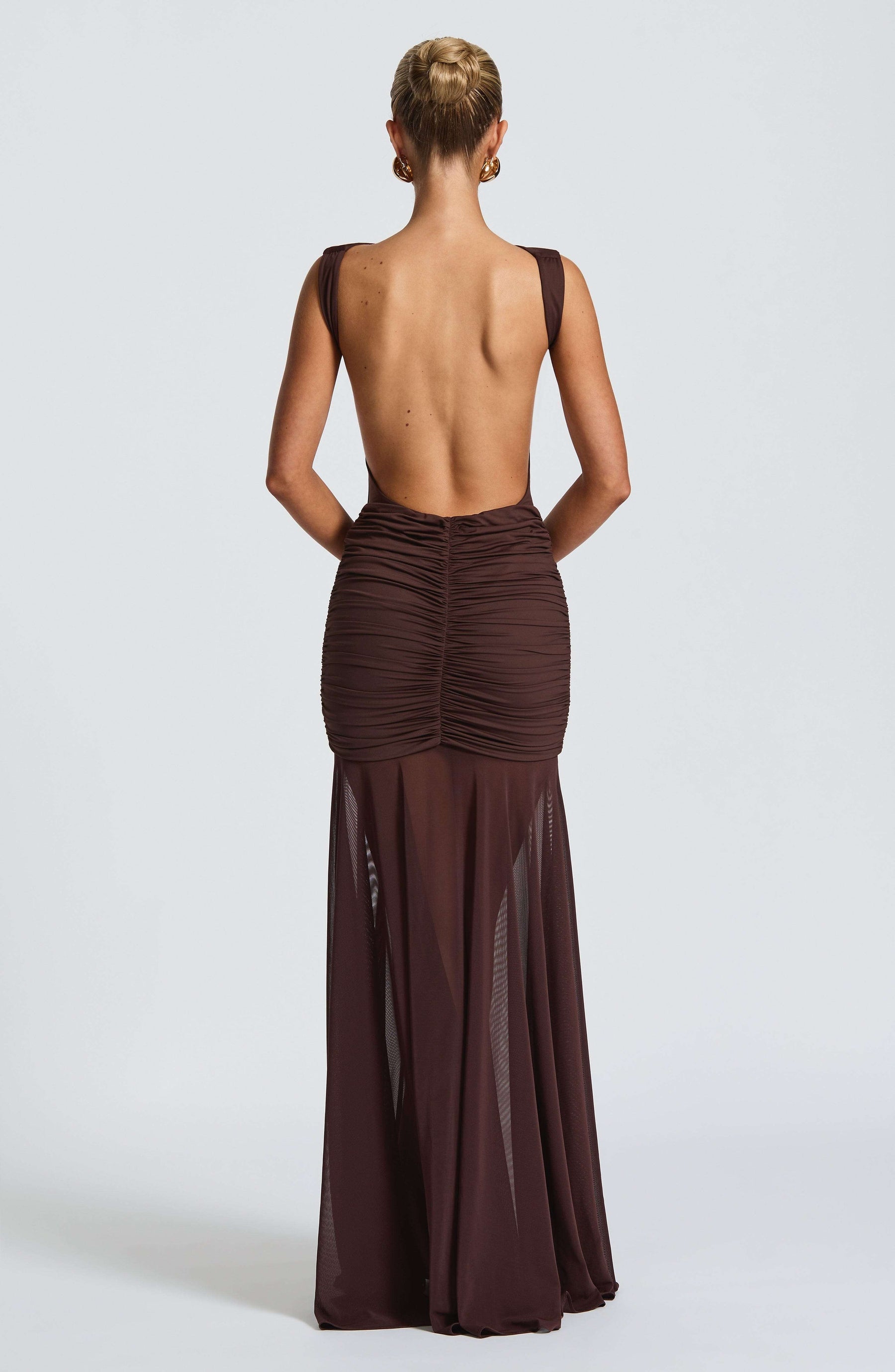 Fae Maxi Skirt - Plum Brown Ryvelle