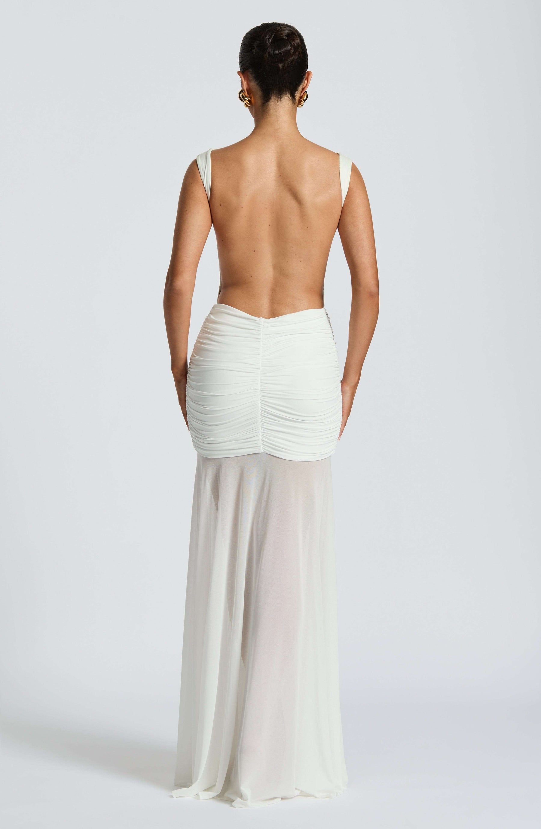 Fae Maxi Skirt - White Ryvelle
