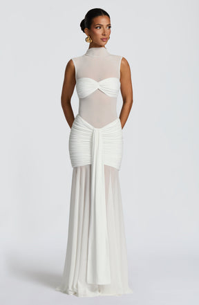 Fae Maxi Skirt - White Ryvelle