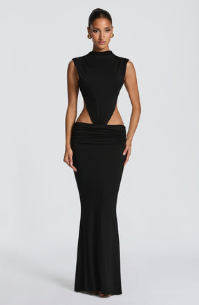 Fenella Maxi Dress - Black Ryvelle