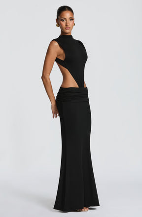 Fenella Maxi Dress - Black Ryvelle