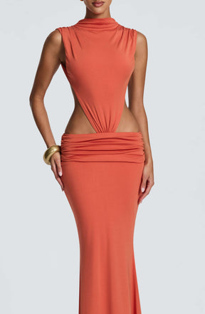 Fenella Maxi Dress - Burnt Orange Ryvelle