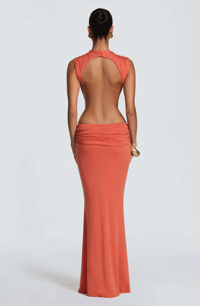 Fenella Maxi Dress - Burnt Orange Ryvelle