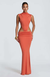 Fenella Maxi Dress - Burnt Orange Ryvelle