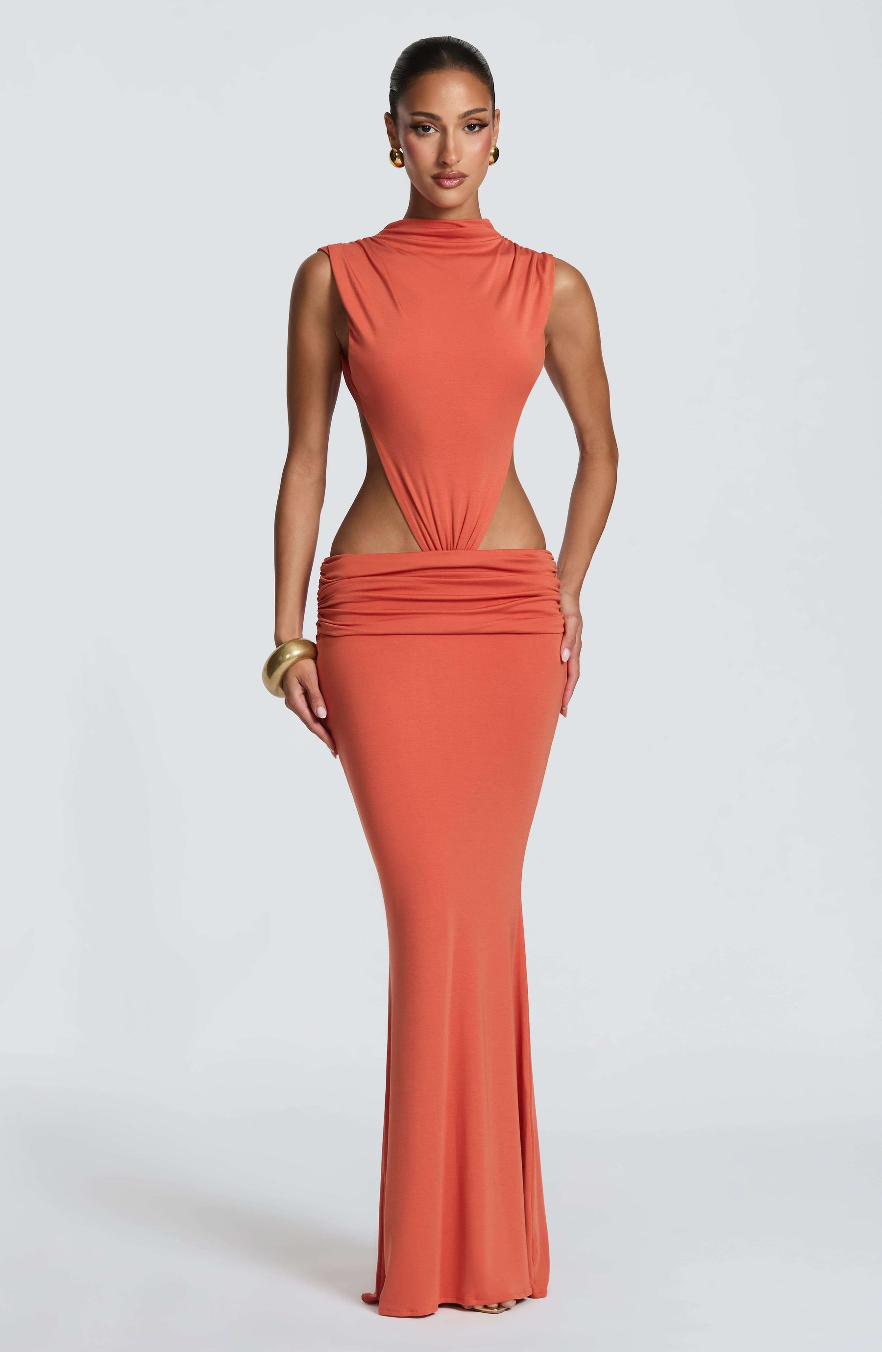 Fenella Maxi Dress - Burnt Orange Ryvelle
