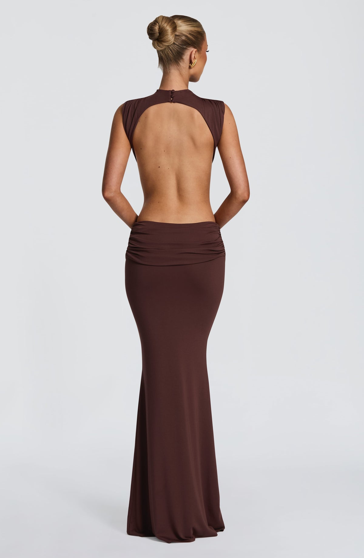 Fenella Maxi Dress - Plum Brown Ryvelle
