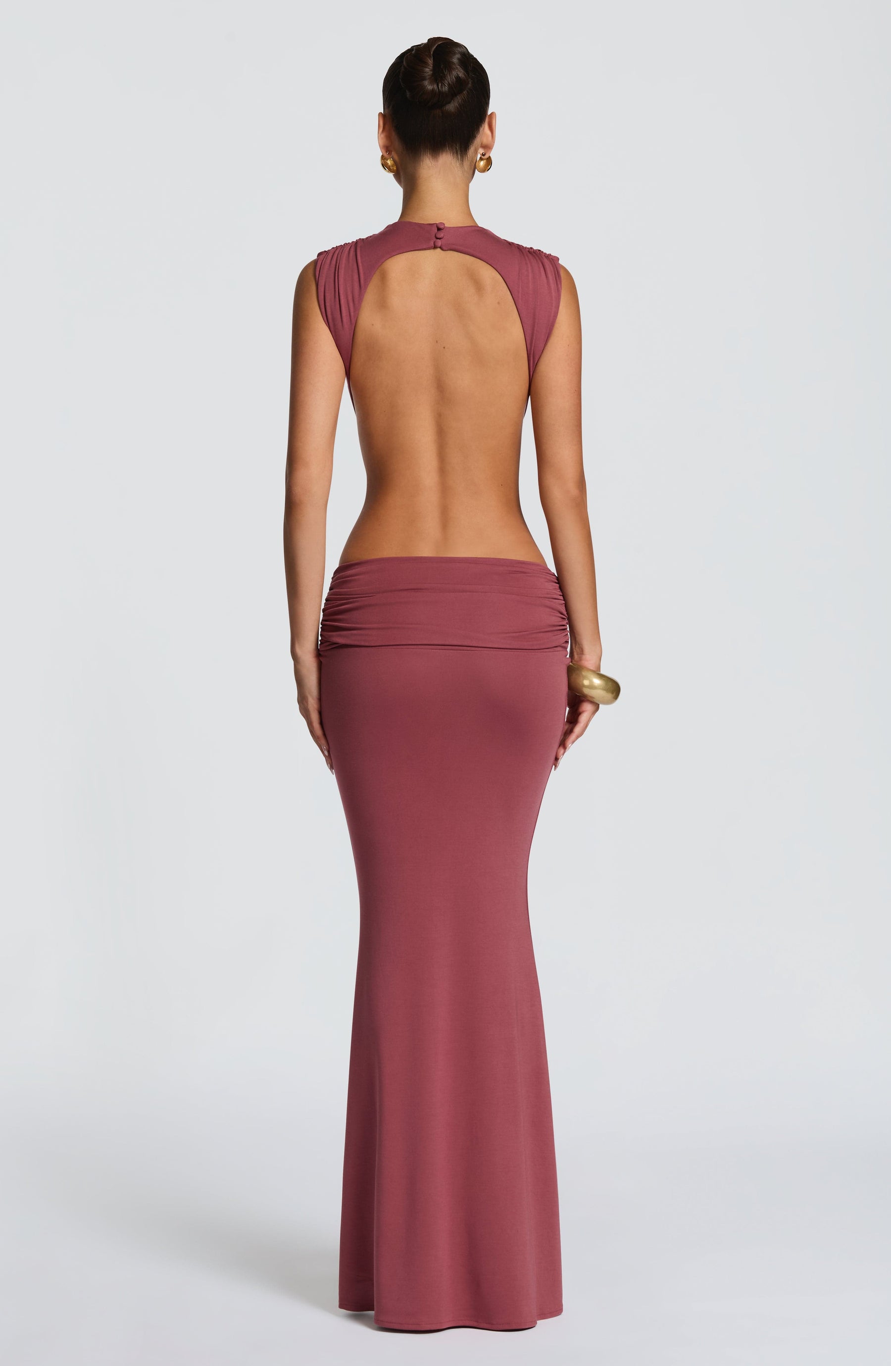 Fenella Maxi Dress - Rose Brown Ryvelle
