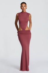 Fenella Maxi Dress - Rose Brown Ryvelle