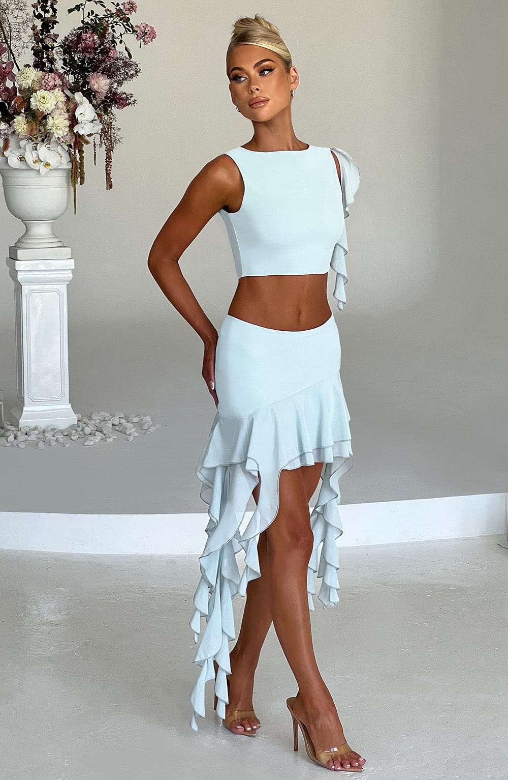 Ferna Mini Skirt - Mint Ryvelle
