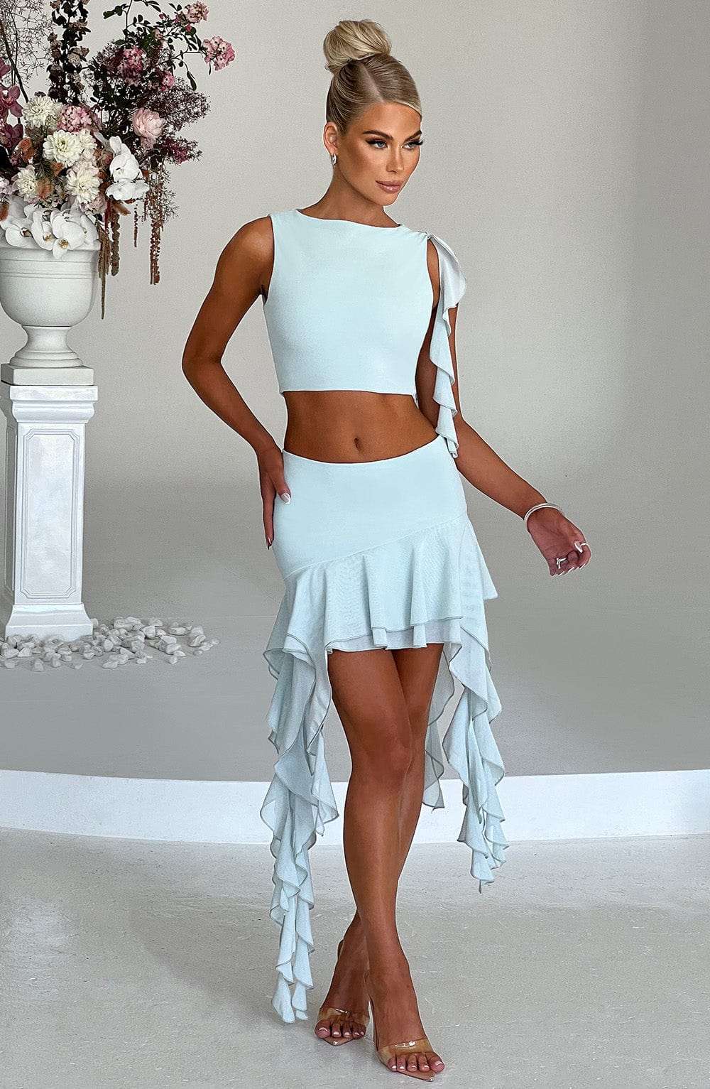 Ferna Mini Skirt - Mint Ryvelle