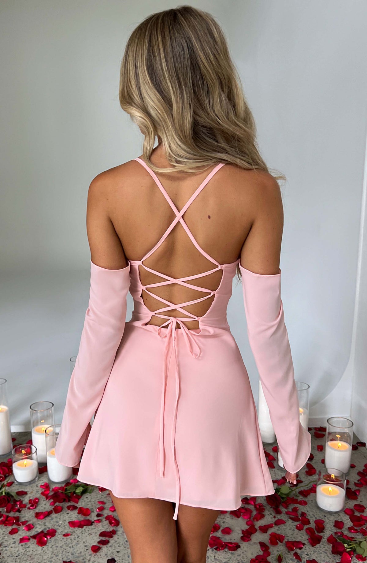 Fiona Mini Dress - Blush Ryvelle