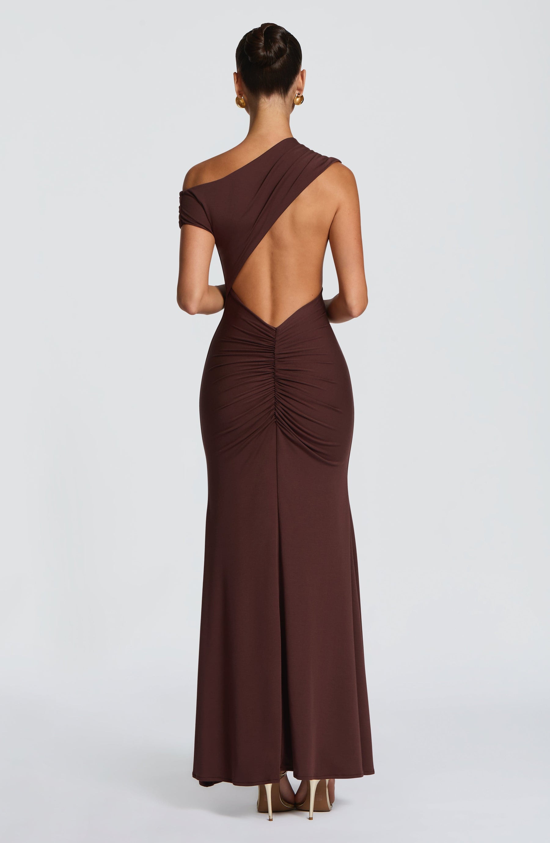Fiora Maxikleid – Pflaumenbraun