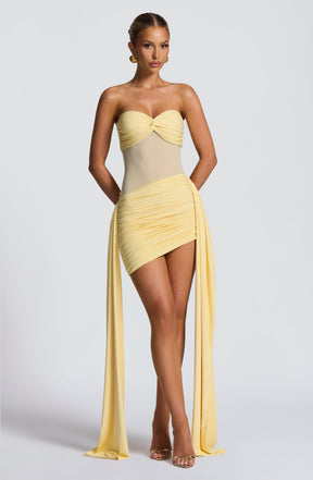 Fiorella Mini Dress - Lemon Ryvelle