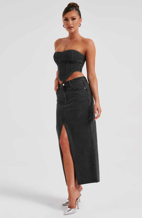 Flor Maxi Skirt - Black Ryvelle