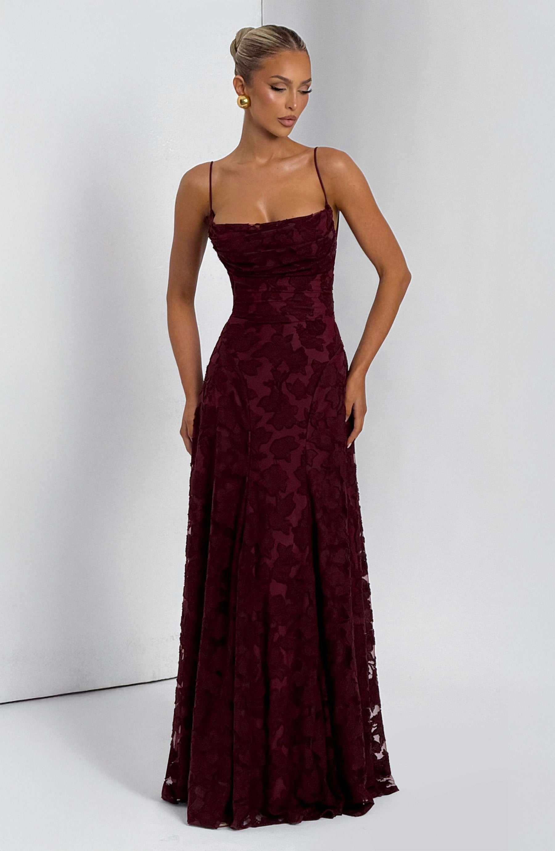 Francis Maxi Dress - Cherry Lacquer Ryvelle