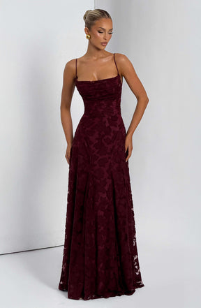 Francis Maxi Dress - Cherry Lacquer Ryvelle