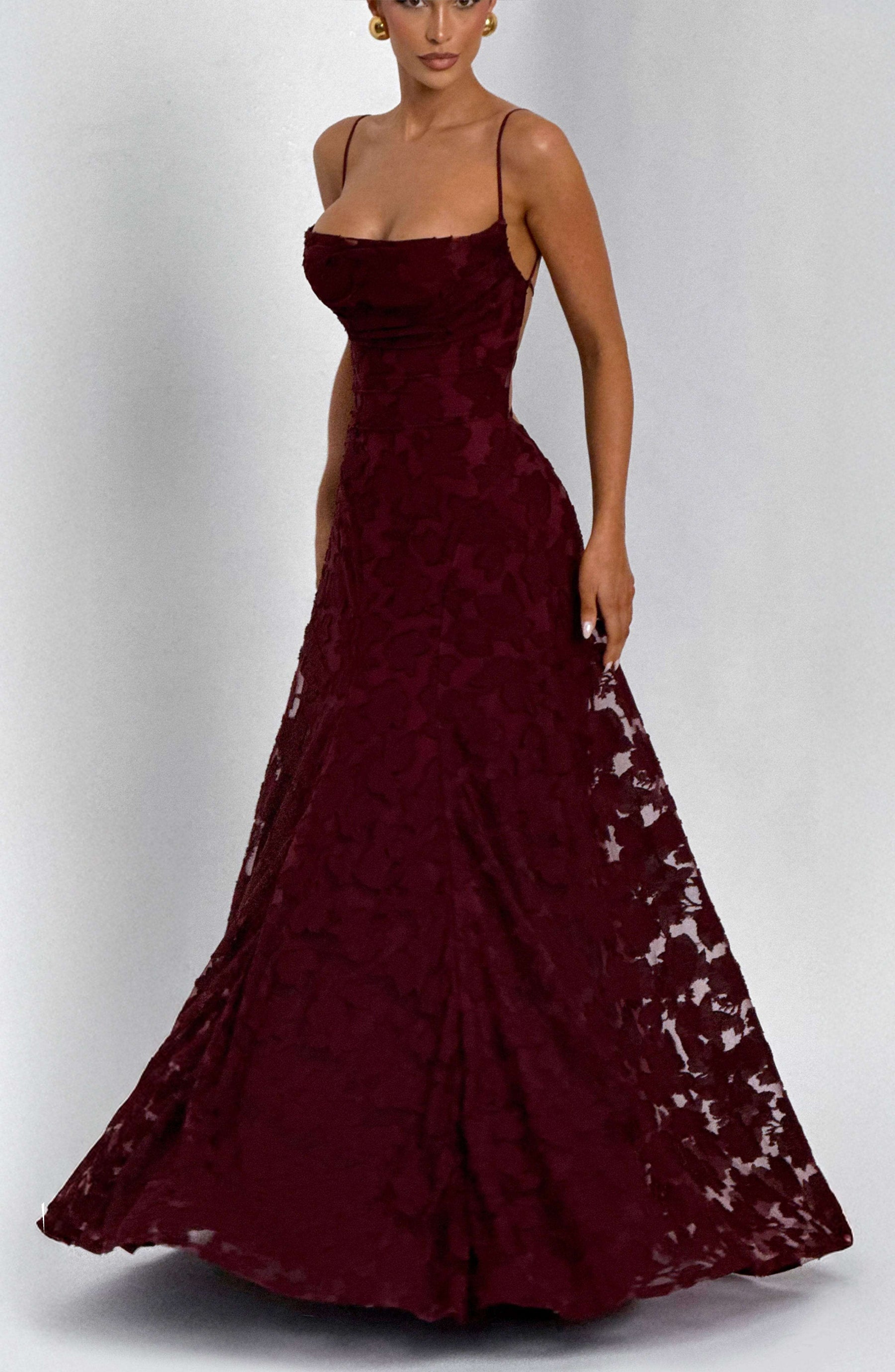 Francis Maxi Dress - Cherry Lacquer Ryvelle