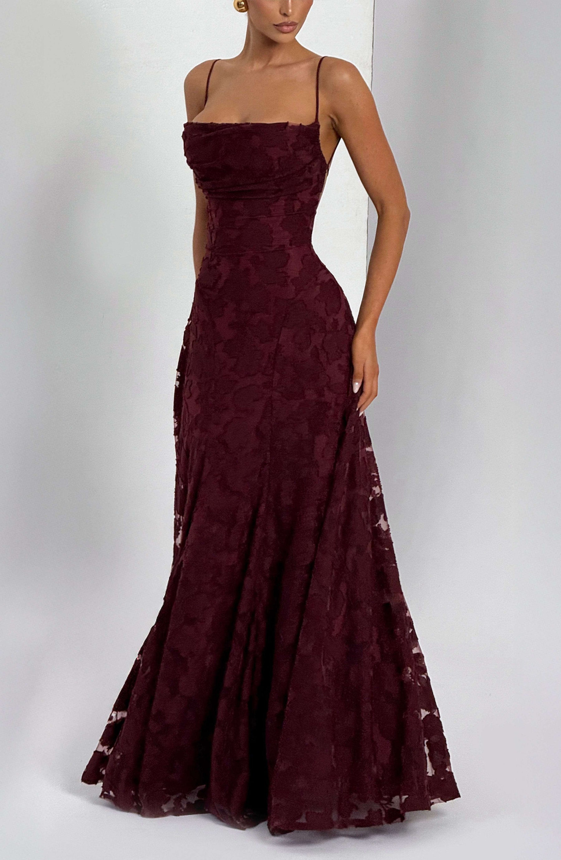 Francis Maxi Dress - Cherry Lacquer Ryvelle