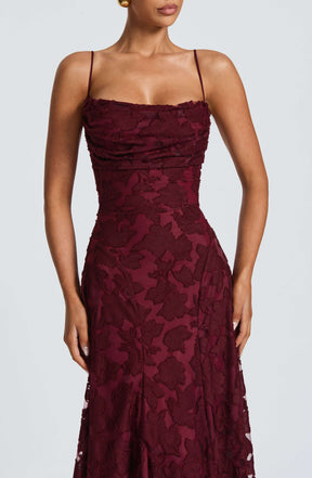 Francis Maxi Dress - Cherry Lacquer Ryvelle