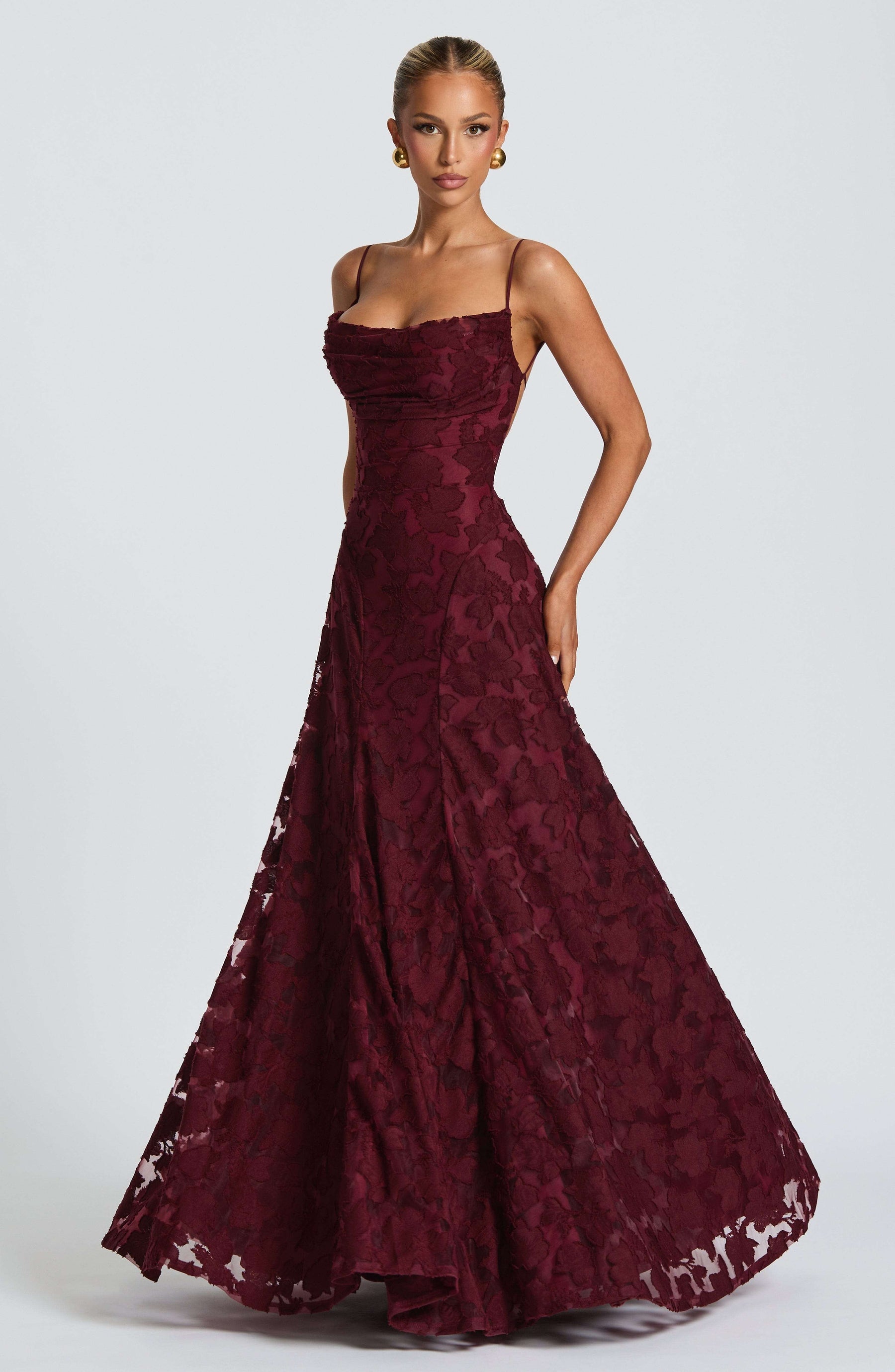 Francis Maxi Dress - Cherry Lacquer Ryvelle