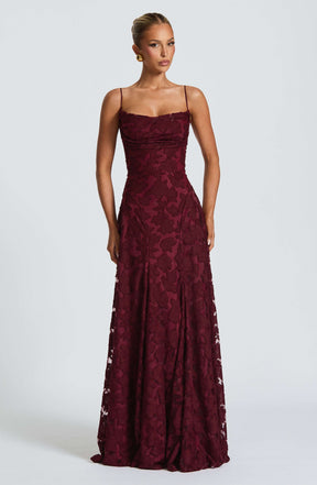Francis Maxi Dress - Cherry Lacquer Ryvelle
