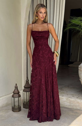 Francis Maxi Dress - Cherry Lacquer Ryvelle