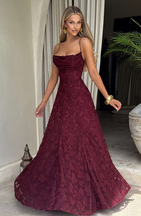 Francis Maxi Dress - Cherry Lacquer Ryvelle