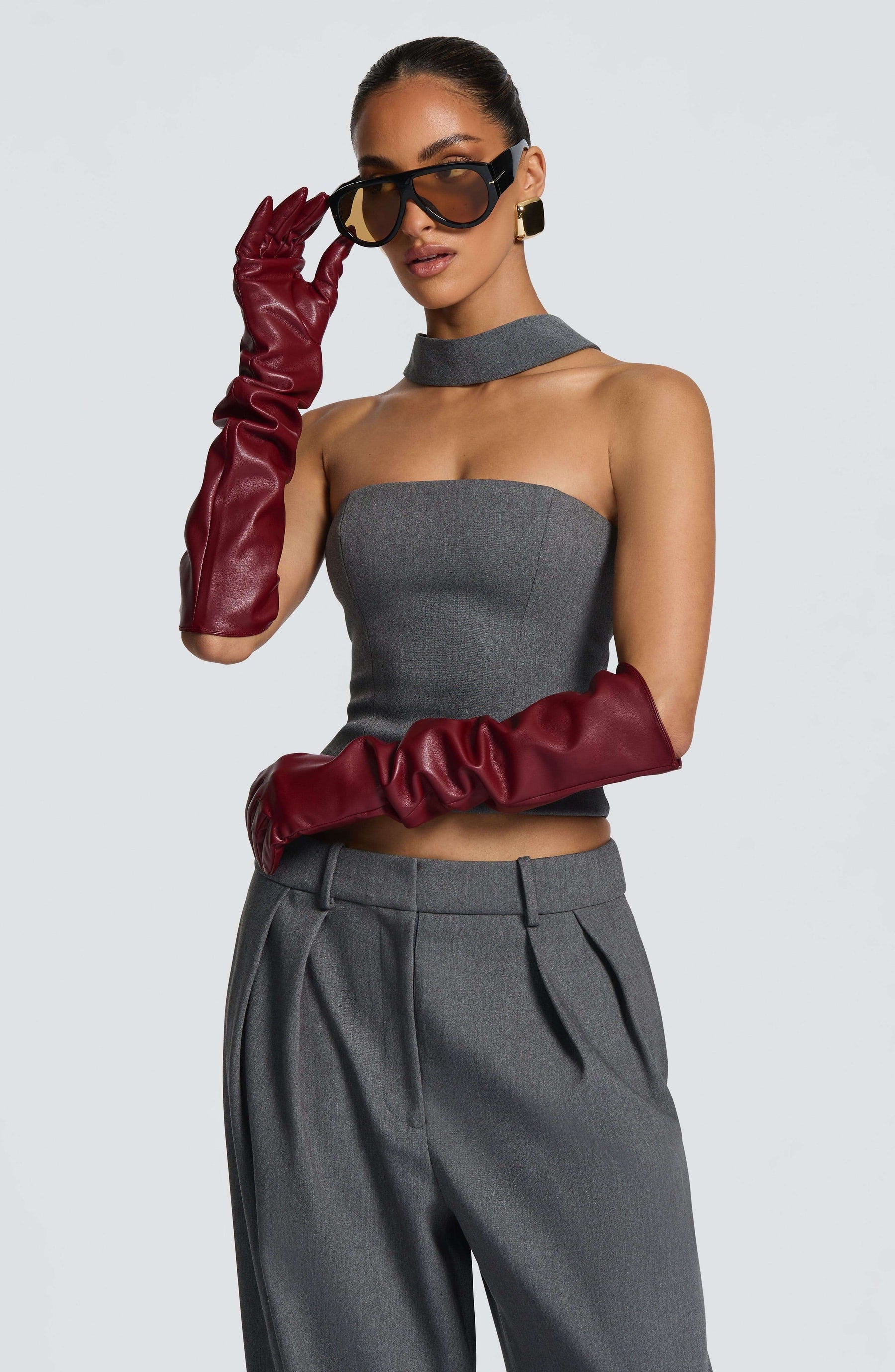 Frankie Gloves - Burgundy Ryvelle