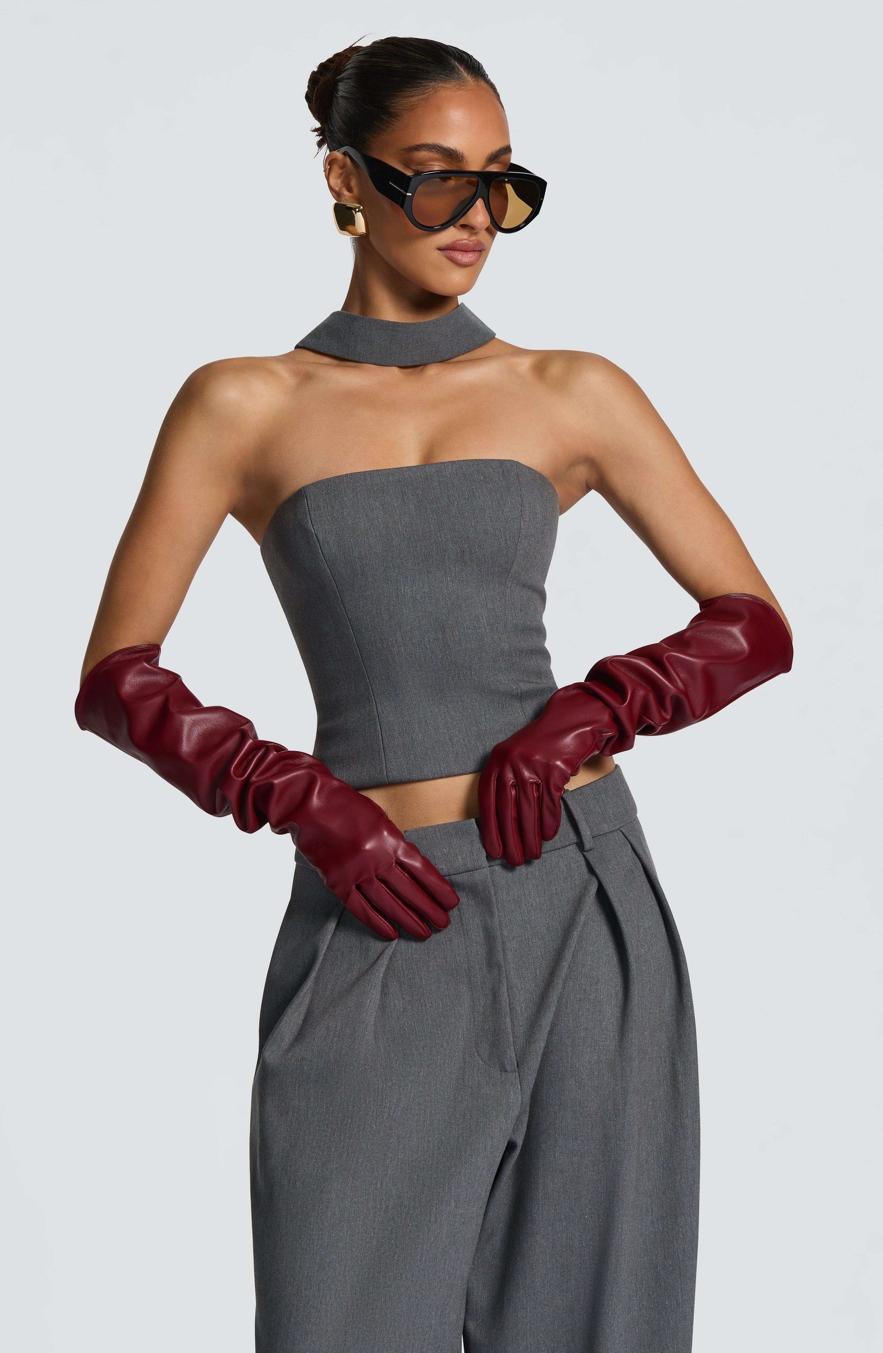 Frankie Gloves - Burgundy Ryvelle