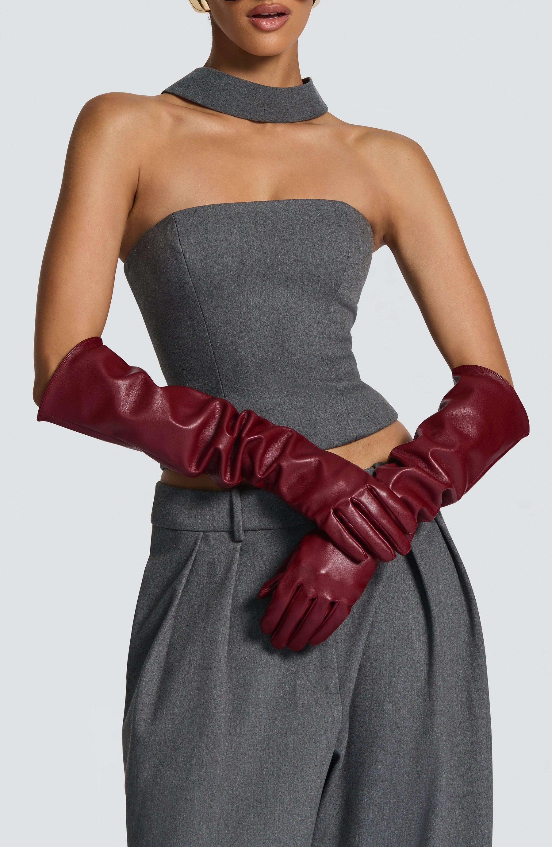 Frankie Gloves - Burgundy Ryvelle