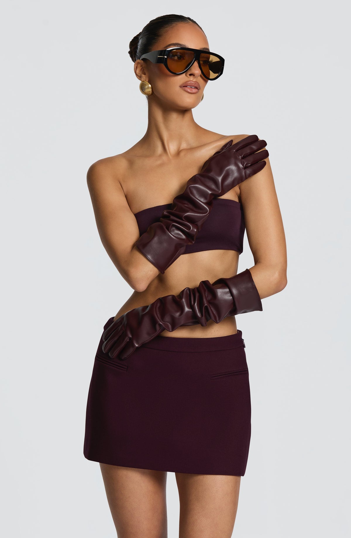 Frankie Gloves - Plum Ryvelle